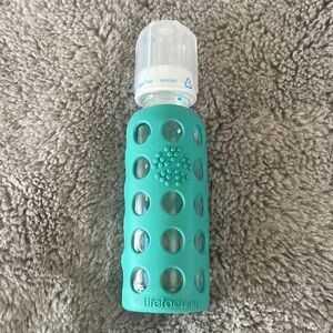 Lifefactory Glass Baby Bottle Nipple Silicone Sleeve Papaya 9oz NEW SEALED